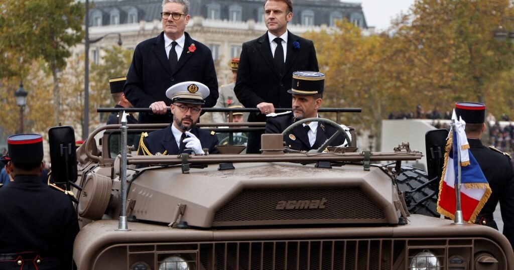 Francia: Starmer y Macron lideran los actos del 106 aniversario del Armisticio, en un gesto de unión ante la amenaza rusa y la llegada de Trump