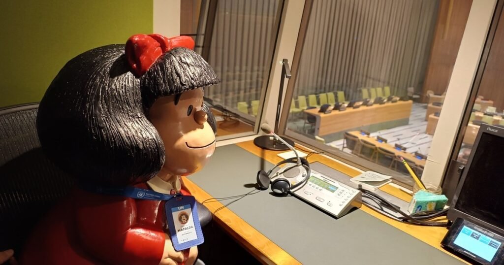 Mafalda cumplió el sueño de ser intérprete en la ONU y también fue presentadora en los Emmy Internacional