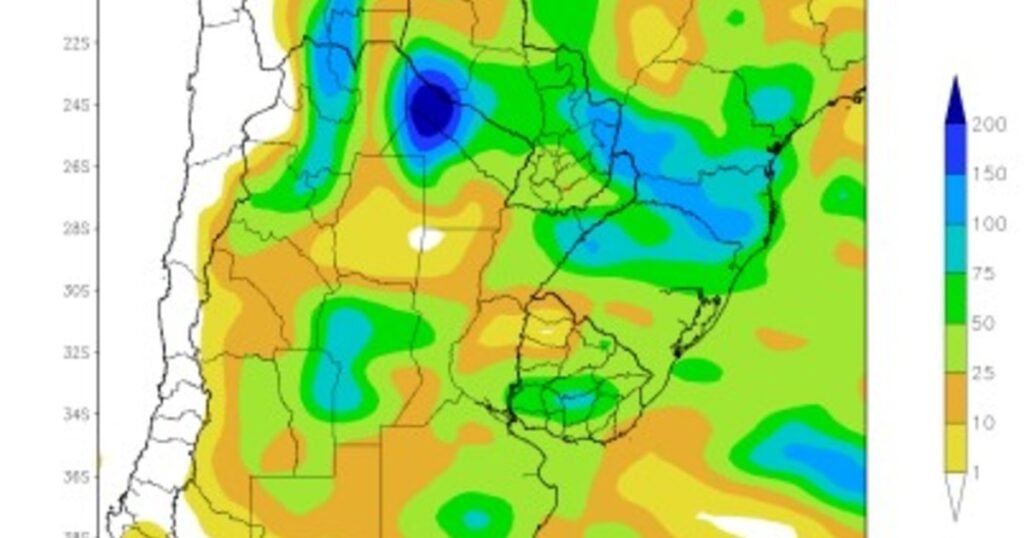 Se viene el alivio para las zonas agrícolas tras la ola de calor: pronostican lluvias de 25 a 100 milímetros