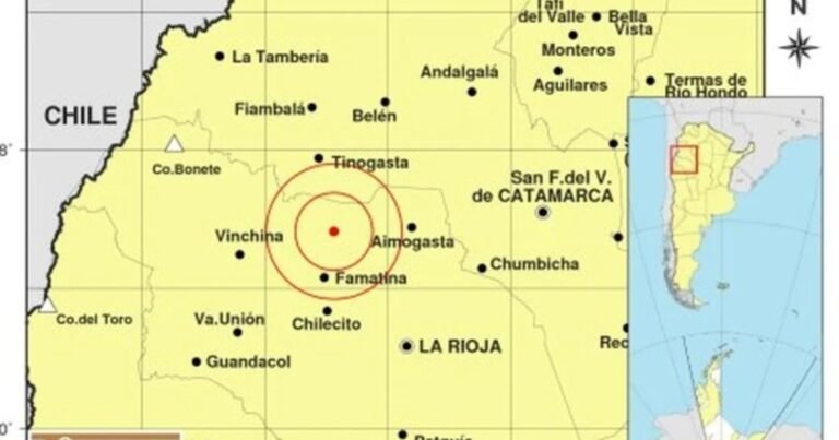Un fuerte temblor con epicentro en La Rioja se sintió hasta Córdoba: fue de 5,9 de magnitud en la escala de Richter