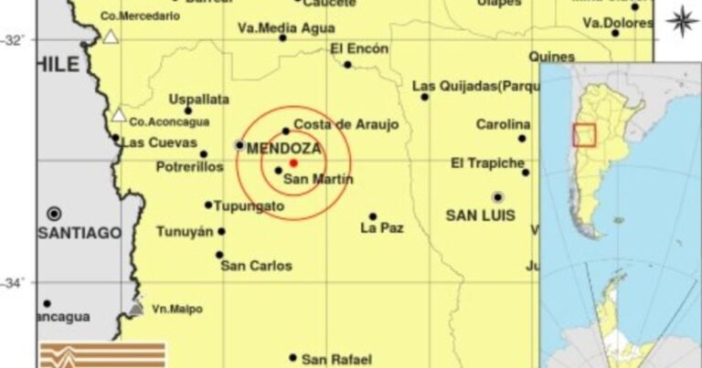 Un fuerte sismo de 3,6 sacudió a Mendoza