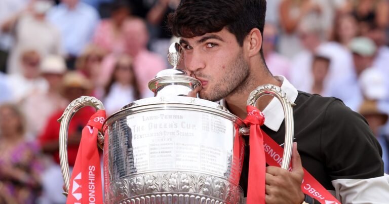 Ranking ATP: Alcaraz le recortó 900 puntos al número 1 Sinner y se toma "dos días de descanso" antes de entrenar en Wimbledon
