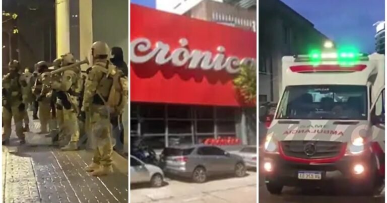 Pánico en Crónica TV: un hombre entró al canal armado con un cuchillo y terminó detenido