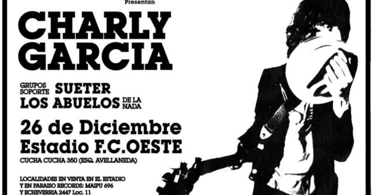 Cuando Charly García y Fiorucci inauguraron la era del sponsor en el rock nacional, en Ferro 1982