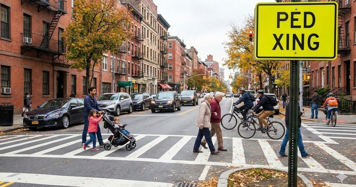 Conducir en Estados Unidos: qué significa la abreviatura PED XING y cuáles son tus obligaciones como conductor