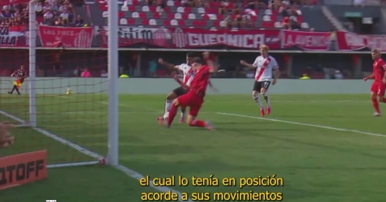 La AFA dio a conocer el audio del VAR de la polémica en Barracas Central vs River: "posición acorde" y "cuerpo por detrás"