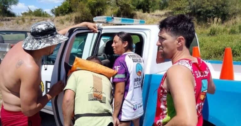 Dramático rescate en Entre Ríos: un nene cayó al agua, la corriente lo arrastró y un policía logró rescatarlo