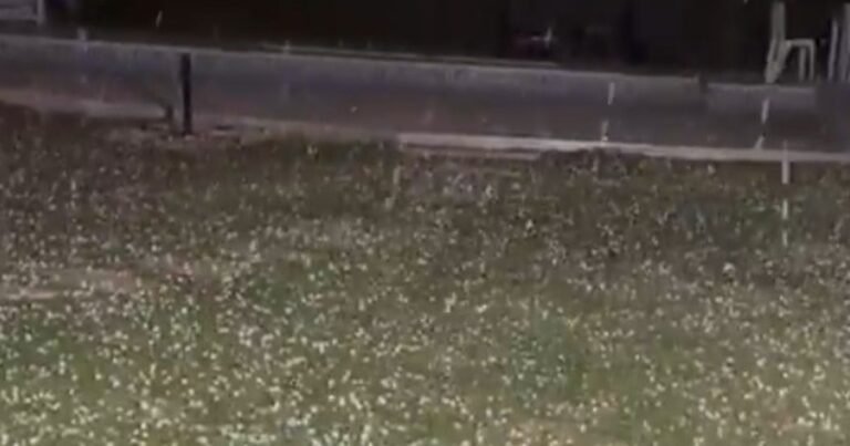 Granizo de madrugada en la Ciudad y el GBA en medio del calor agobiante