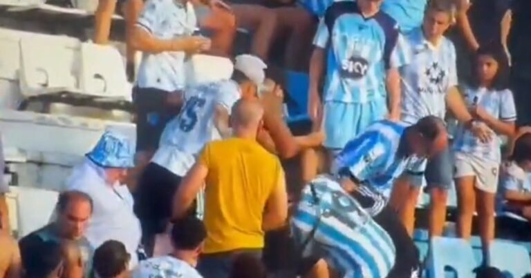 Prohíben el ingreso a los estadios a un barra de Racing por una violenta agresión en el Cilindro