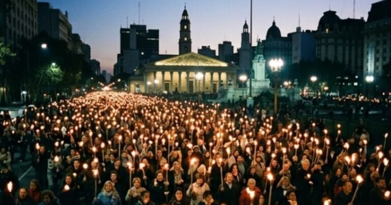 Peregrinación con antorchas en homenaje al papa Francisco: dónde será y a qué hora