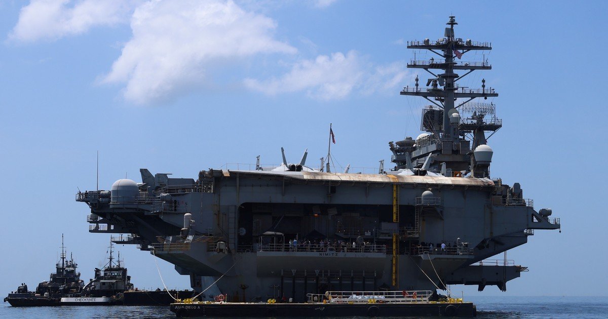 Propulsión nuclear y soporta 100 mil toneladas: así es el portaviones USS Nimitz, el más antiguo de la Armada de EE.UU. que está en el Caribe