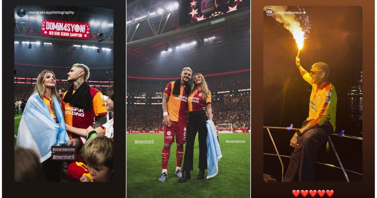 La China Suárez, protagonista del festejo de Mauro Icardi con el Galatasaray: las fotos