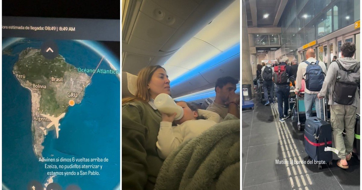 El vuelo de Jimena Barón no pudo aterrizar en Ezeiza y terminó en Brasil: los motivos