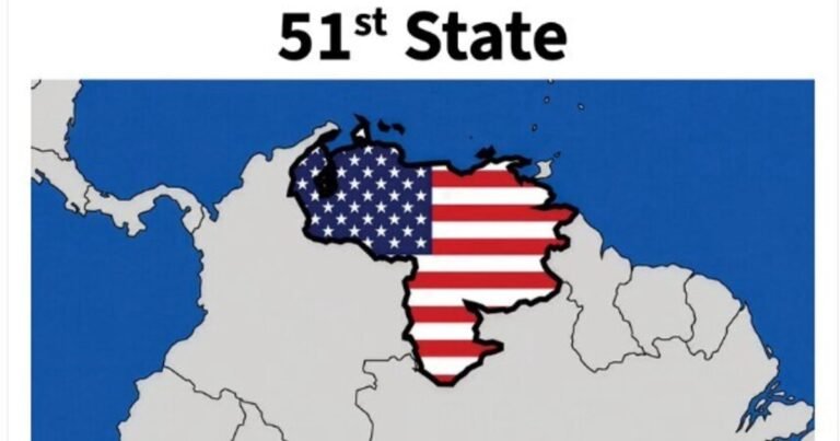 Polémico posteo de Trump: un mapa de Venezuela con la bandera de EE.UU. y la frase "Estado 51"