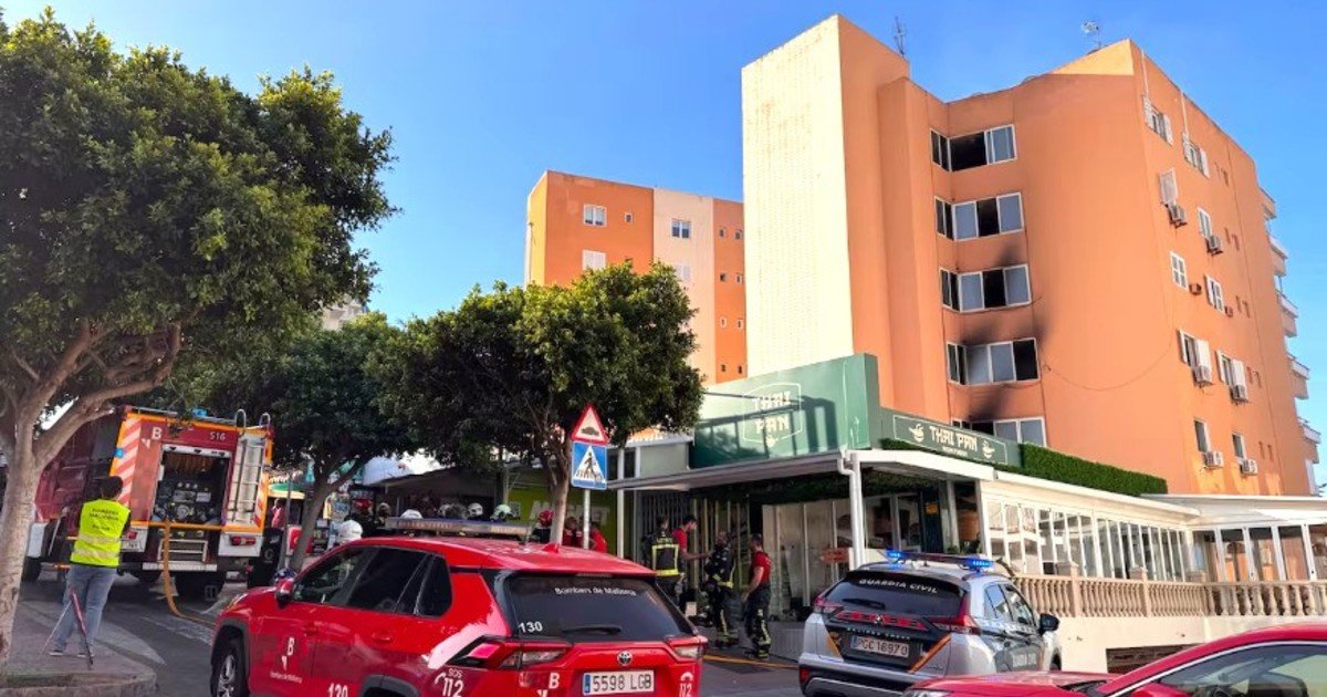 Murió un argentino en el incendio de un edificio en Mallorca