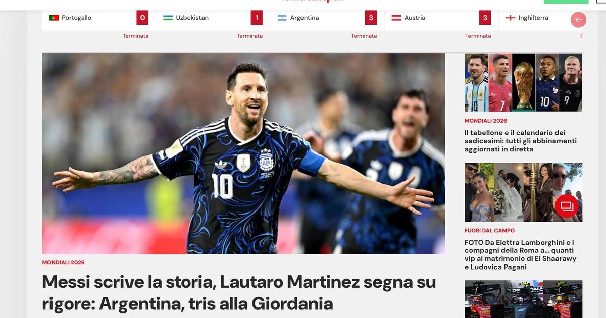 "Messi escribe la historia": los medios del mundo se rinden ante otro récord de Leo en Argentina vs Jordania