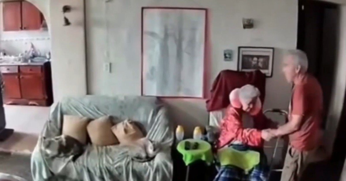 "Amor, no te vayas", el conmovedor video de una pareja de ancianos en medio del terremoto en Venezuela