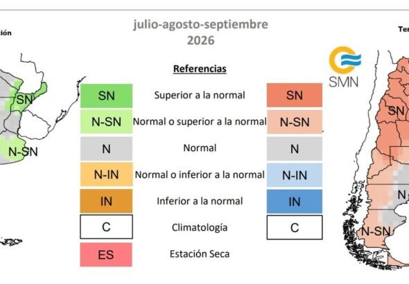 Datos para planificar la campaña: ¿habrá más lluvias y frío polar durante el próximo trimestre?