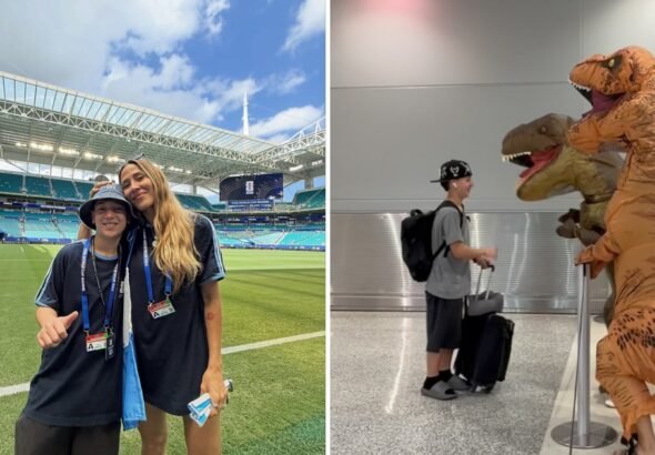 La sorpresa de Jimena Barón a su hijo Momo en el aeropuerto de Miami: "Mamá, pará por favor"