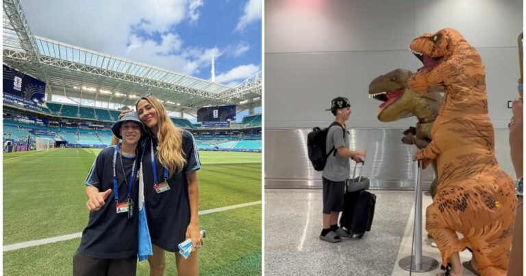 La sorpresa de Jimena Barón a su hijo Momo en el aeropuerto de Miami: "Mamá, pará por favor"