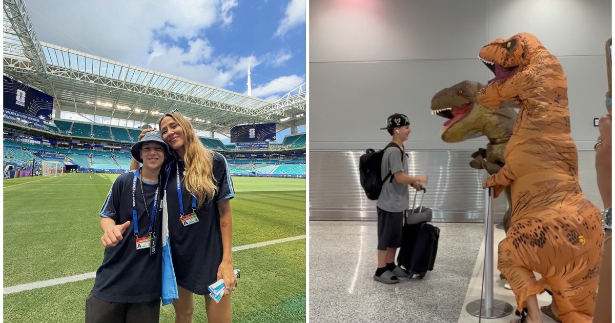 La sorpresa de Jimena Barón a su hijo Momo en el aeropuerto de Miami: "Mamá, pará por favor"