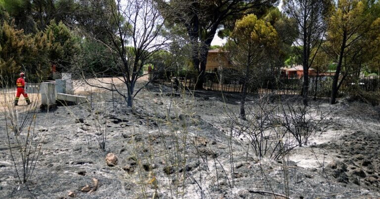Evacúan a 3.500 personas de pueblo a 60 kilómetros m de Madrid por un incendio forestal