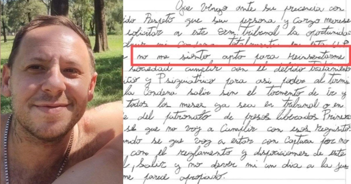 Un preso por narcomenudeo pidió no salir de la cárcel: "No me siento apto para reinsertarme"
