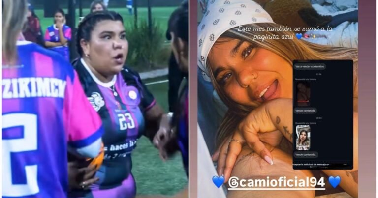 Camilota, viral por una pelea con su equipo de fútbol y el anuncio de que venderá contenido para adultos