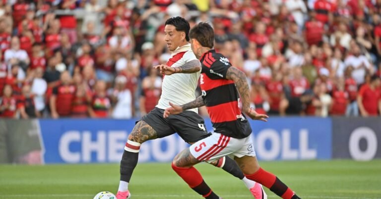 River se probó ante Flamengo en Portugal: Driussi marcó un doblete para el empate y Coudet pudo ver a algunos de sus refuerzos