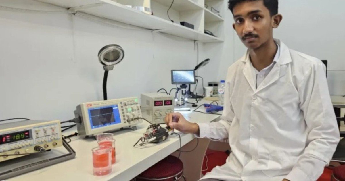 Un joven de 17 años desarrolló un purificador de agua hecho con residuos electrónicos y basado en plasma de alta tensión, para eliminar agentes patógenos sin depender de sistemas industriales complejos