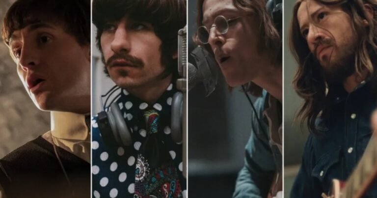 Paul Mescal, Joseph Quinn, Barry Keoghan y Harris Dickinson fueron vistos filmando la biopic de los Beatles en el emblemático paso de cebra de Abbey Road