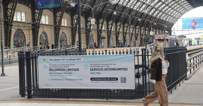 El tren Mitre no llegará a Retiro durante el fin de semana largo: qué ramales funcionarán con un recorrido reducido