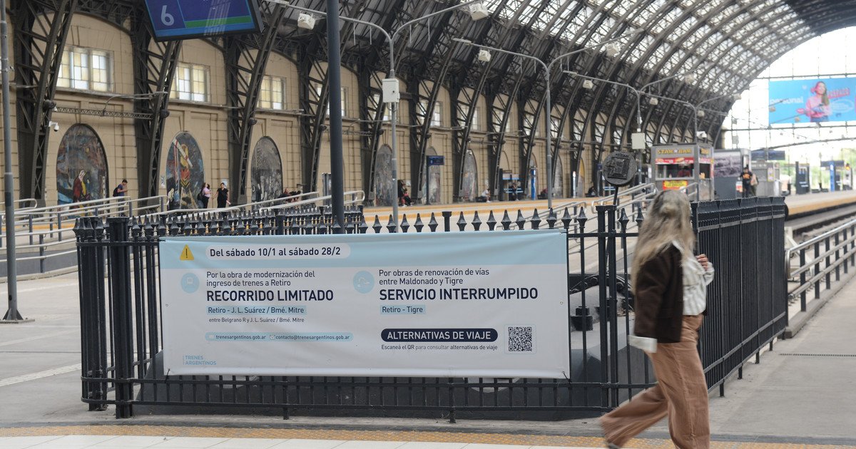 El tren Mitre no llegará a Retiro durante el fin de semana largo: qué ramales funcionarán con un recorrido reducido