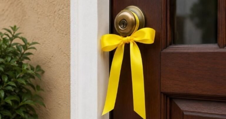 El ritual de la cinta amarilla en la puerta: para qué sirve y por qué muchos lo están haciendo