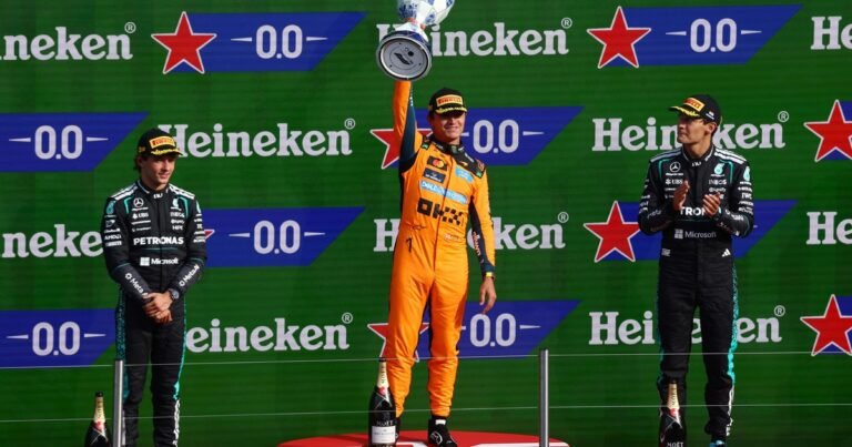 Lando Norris ganó el caótico GP de Países Bajos: el vigente campeón de Fórmula 1 sumó su segundo triunfo seguido tras el accidente de Verstappen