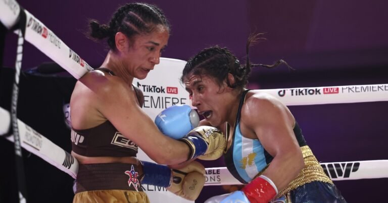 Boxeo: Amanda Serrano retuvo sus títulos ante Lucrecia Manzur, que cayó por puntos y dejó una gran impresión