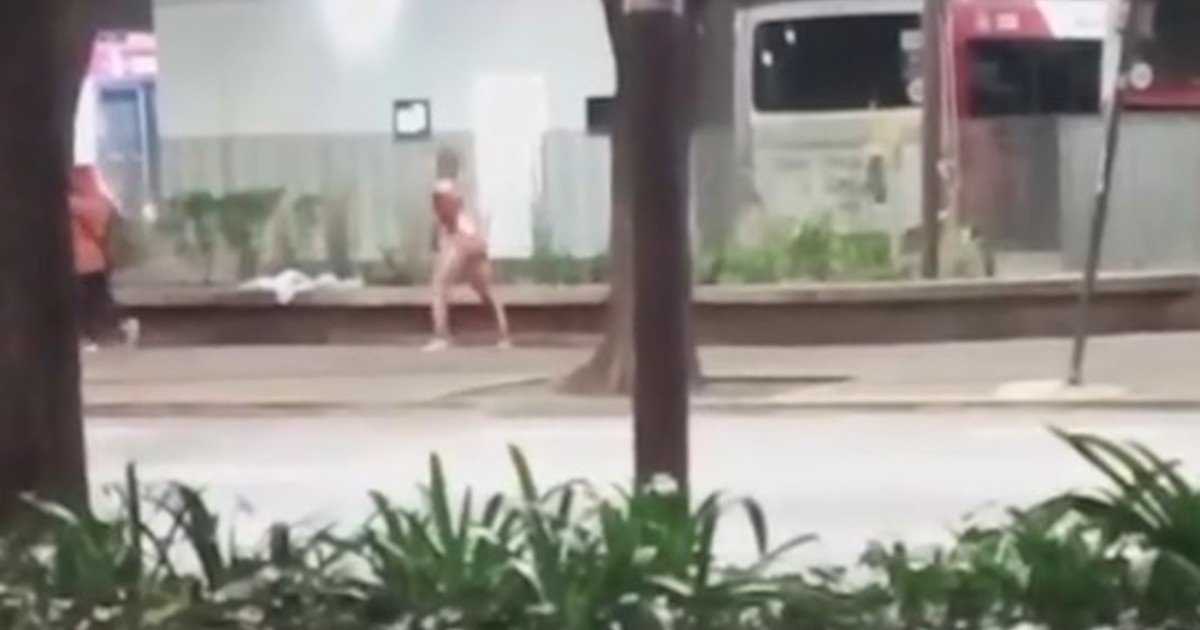 Facundo Moyano detenido: el video que muestra cuando la joven de 23 años deambula semidesnuda por Belgrano
