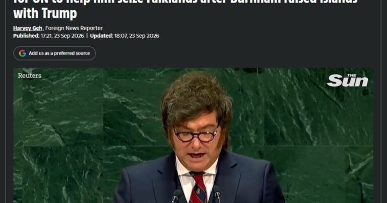 "Exigencia escandalosa": así reflejaron los medios británicos el discurso de Milei en la ONU con el reclamo por Malvinas