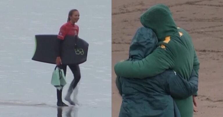 Tiene 14 años, sus padres famosos la siguieron desde la orilla, y se aseguró una medalla en el bodyboard de los Juegos Suramericanos
