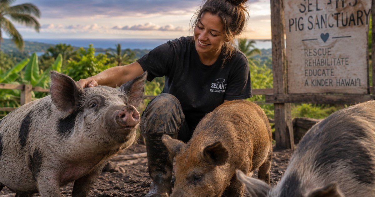 Los cerdos salvajes de Hawái dañan los ecosistemas de todas las islas, y un santuario en la Isla Grande ahora recluta pasantes que viven allí para rescatarlos y cuidarlos a cambio de alojamiento