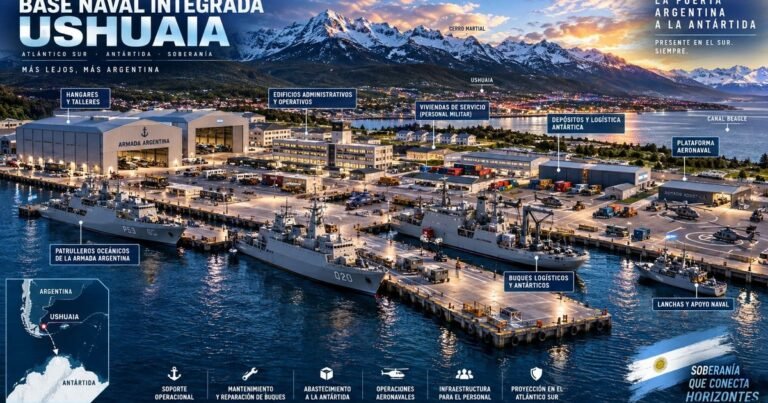 Milei reasignó US$ 142 millones del presupuesto para la base naval de Ushuaia pero faltaría más del doble para terminarla