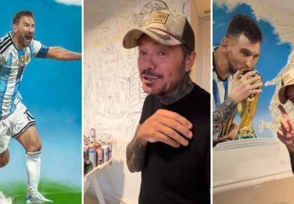 El impresionante mural que Marcelo Tinelli hizo pintar en el cuarto de su hijo Lolo: Messi, San Lorenzo y una inesperada comparación