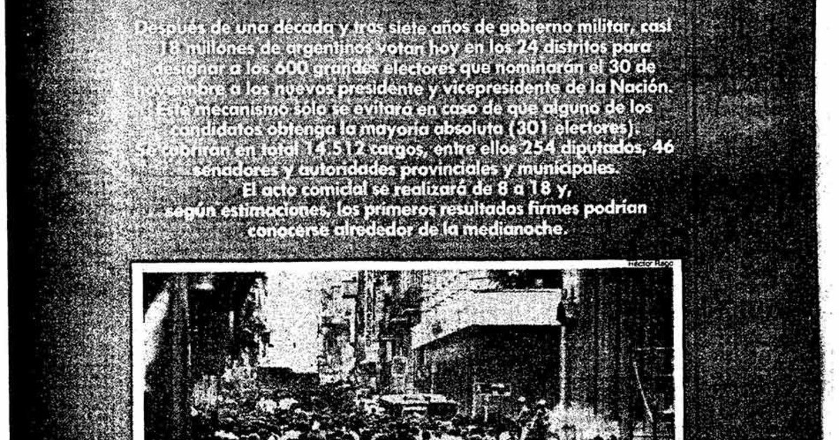 A 43 años del retorno democrático: "LLEGAMOS", un título histórico y todo lo que pasaba en la Argentina cuando ganó Raúl Alfonsín